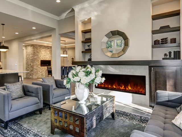 Electric Fireplaces - Contemporary - Family Room - Kansas City - by The  Hayes Company | Houzz