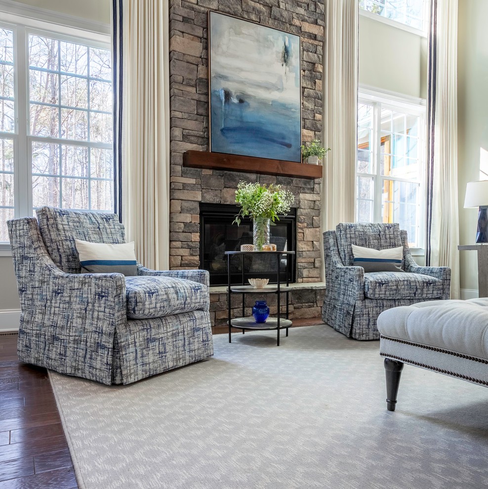 Elegant Transitional - Transitional - Family Room - Raleigh - by The ...