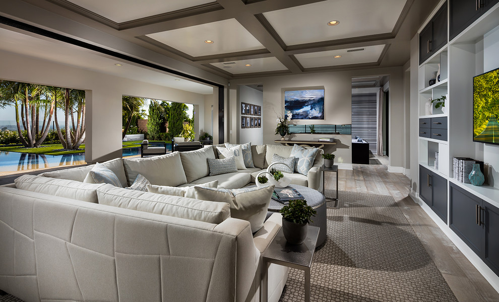 Design ideas for a modern games room in Orange County.