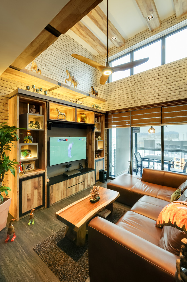Design ideas for a rustic games room in Singapore.