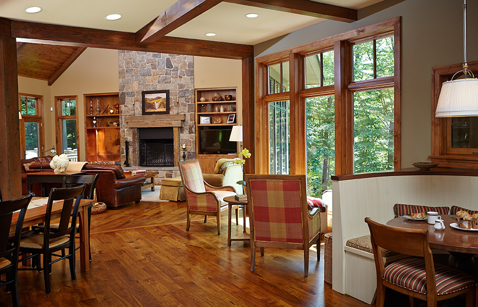 Family room - cottage family room idea in Grand Rapids