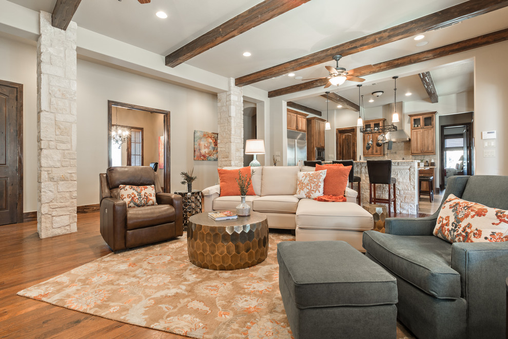 Inspiration for a craftsman family room remodel in Dallas