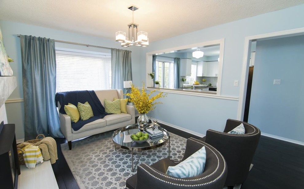 Example of a trendy family room design in Orange County