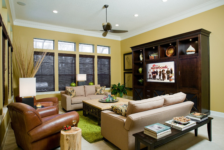Inspiration for a contemporary family room remodel in Jacksonville
