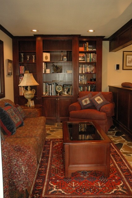 Family Room Turned Into An Old English Pub Traditional Family Room Seattle By Wyland Interior Design Center Houzz