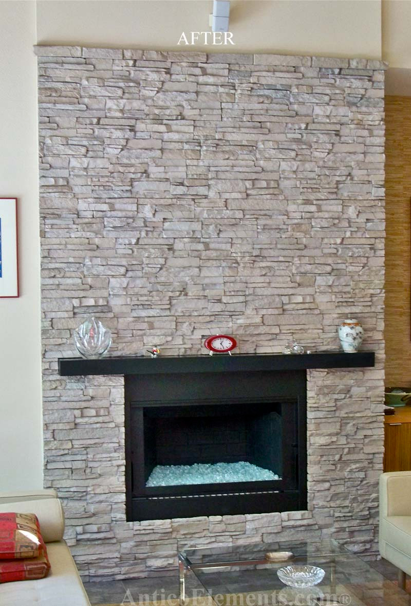 Faux Stone Fireplace Houzz, Faux Stone Siding For Fireplaces