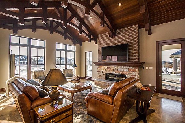 Faux Wood Beams & Trusses - Rustic - Family Room - Phoenix - by Volterra  Architectural Products