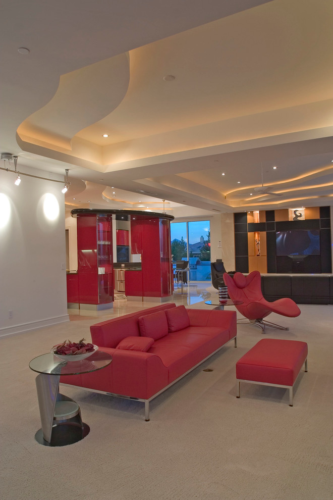 This is an example of a contemporary games room in Las Vegas.