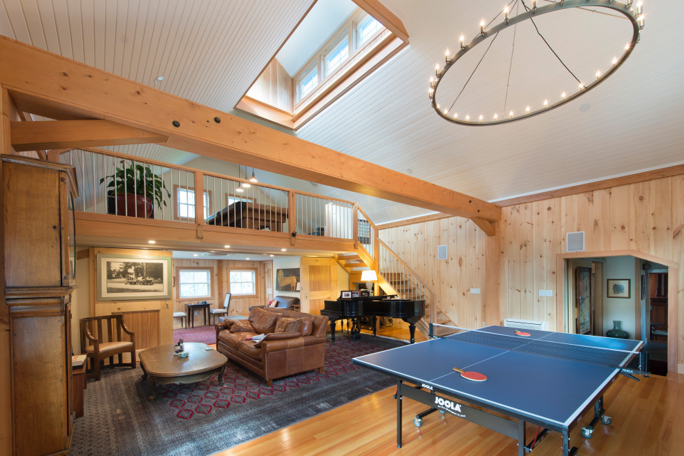 Game Room and Entertainment Space Farmhouse Family Room