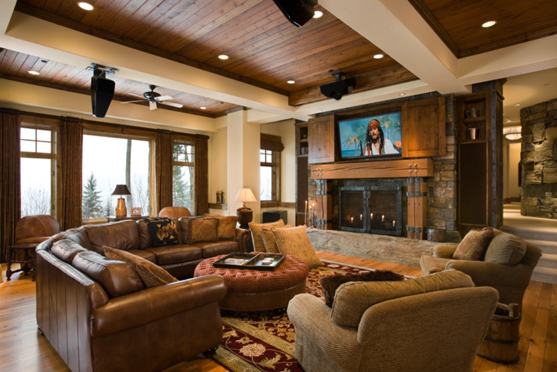 Family room - traditional family room idea in Other