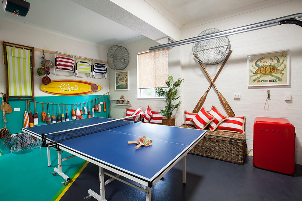 Photo of a beach style games room in Sydney.