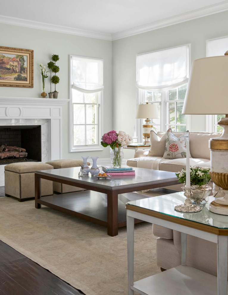 Traditional living room in Orange County.