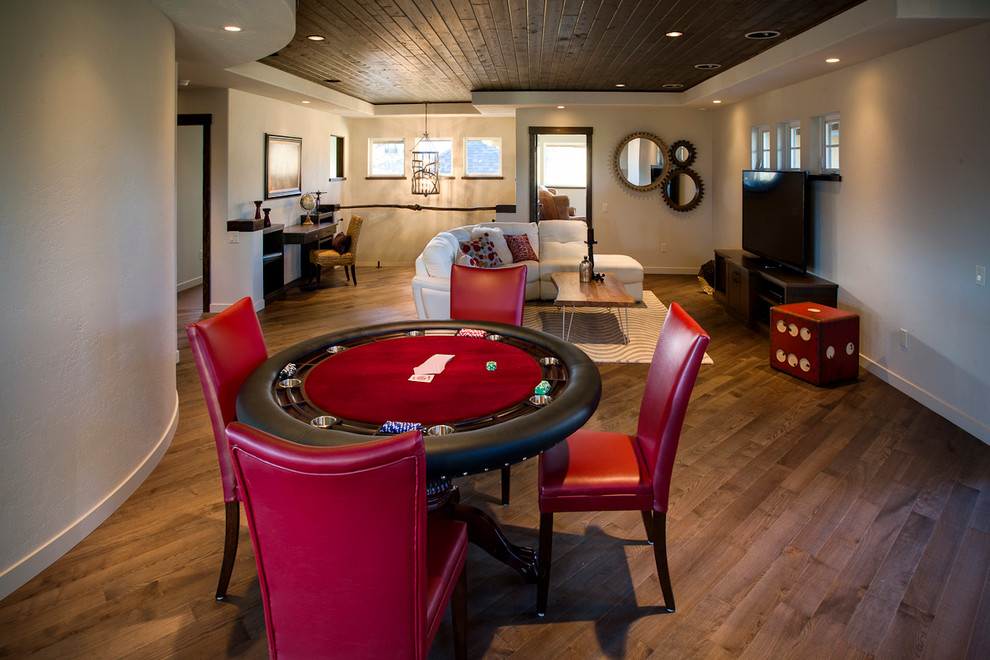 This is an example of a traditional games room in Vancouver with a game room.