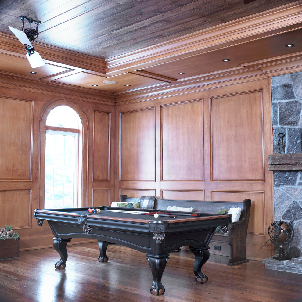 Inspiration for a classic games room in Toronto.