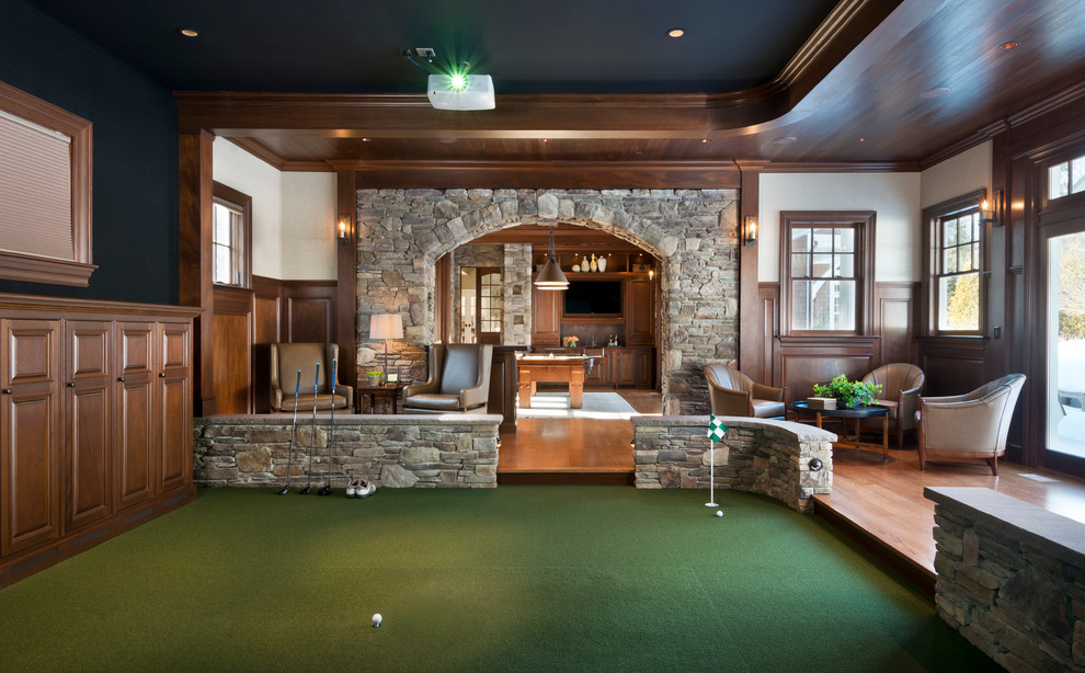 Traditional games room in Boston.