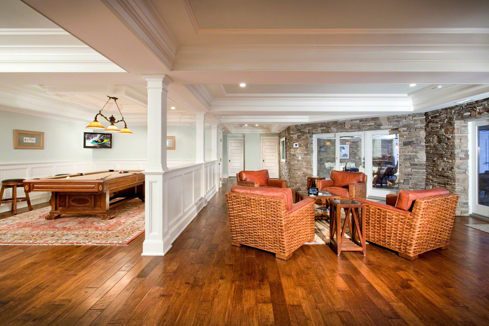 Modelo de sala de estar clásica con alfombra