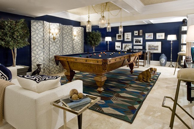 Design ideas for an eclectic games room in New York.
