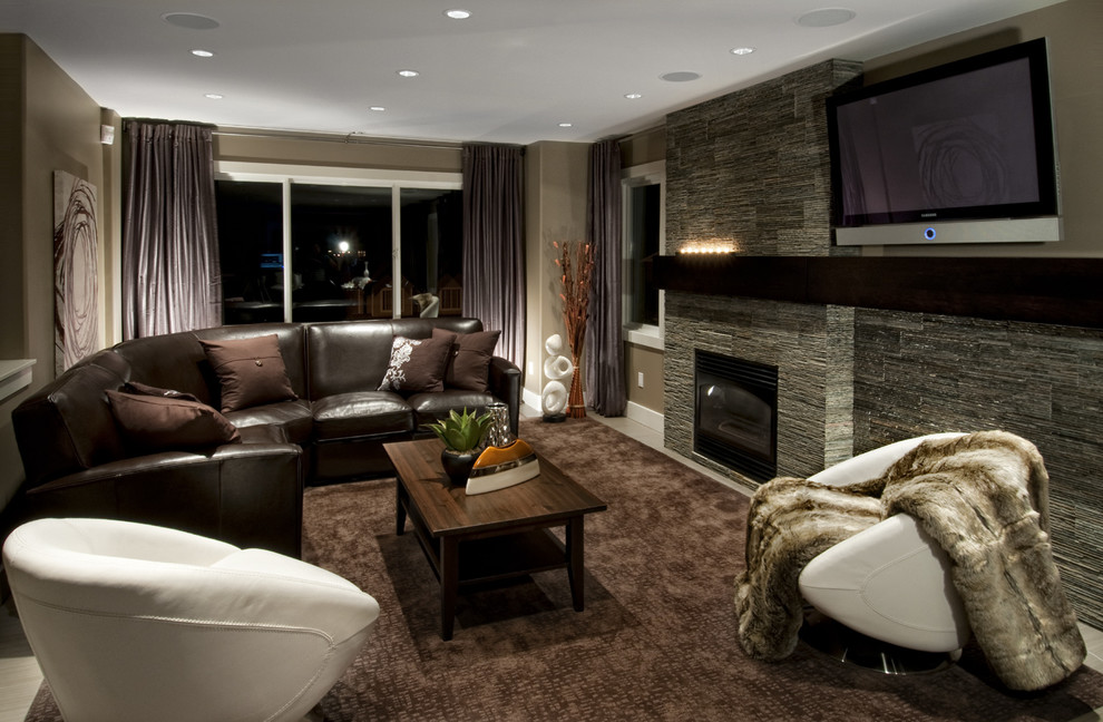 Design ideas for a contemporary games room in Vancouver.