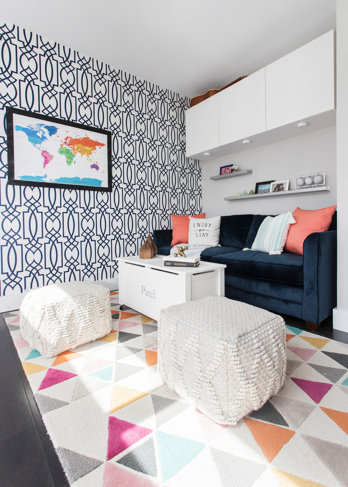 Hoboken Den and Nursery Transitional Family Room New York by