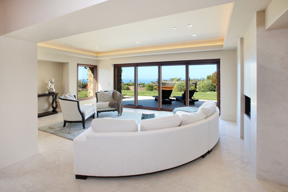 Inspiration for a contemporary family room remodel in Orange County