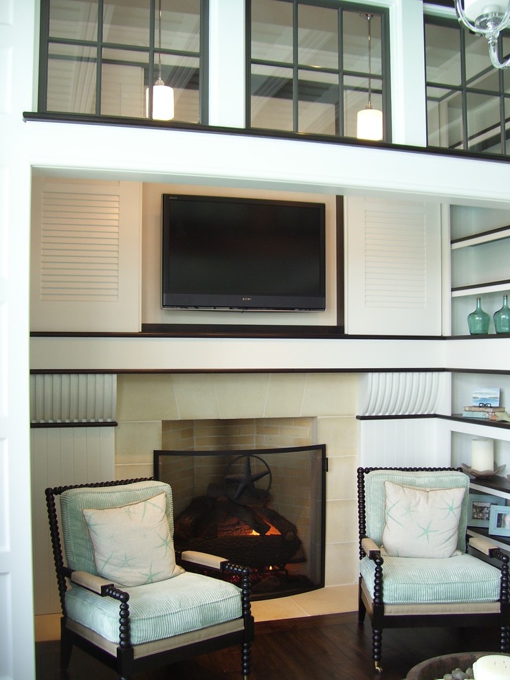 Example of a family room design in Other