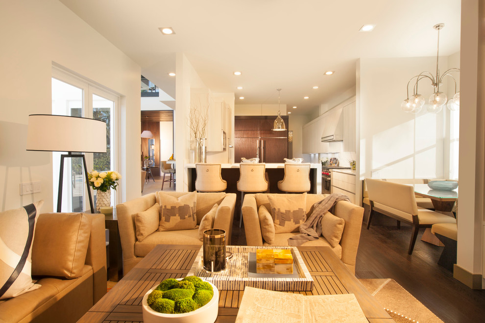 Example of a trendy family room design in Miami