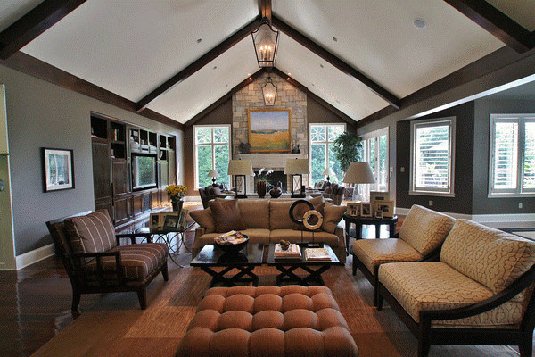 Family room - traditional family room idea in Indianapolis