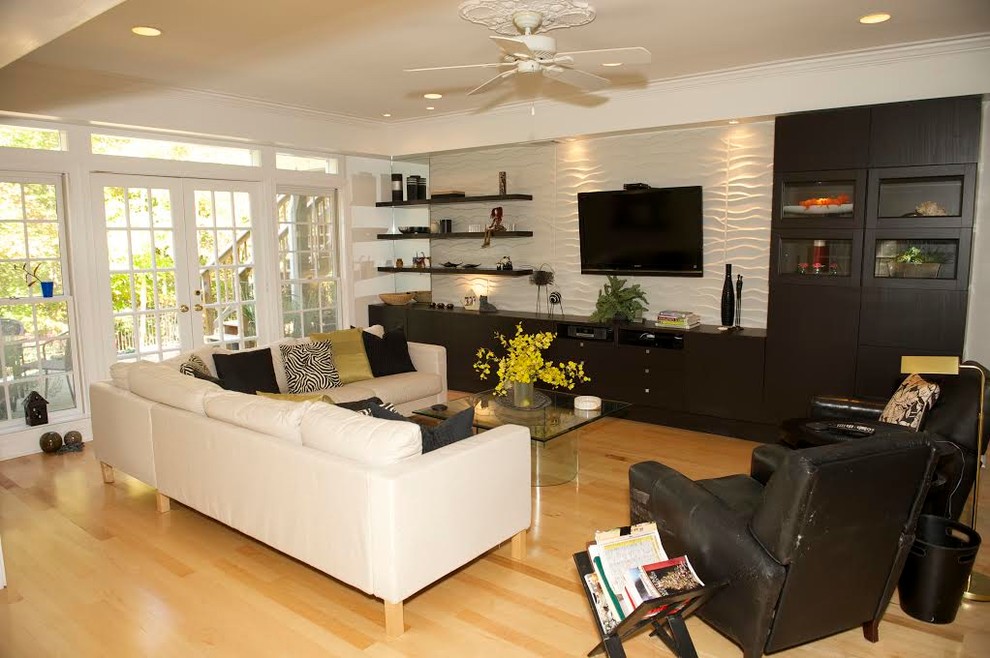 Johns Creek Basement Modern Family Room Atlanta by Ponce Design