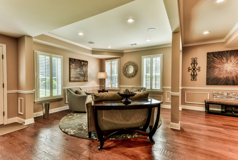 Johns Creek Basement redesign Transitional Family Room Atlanta