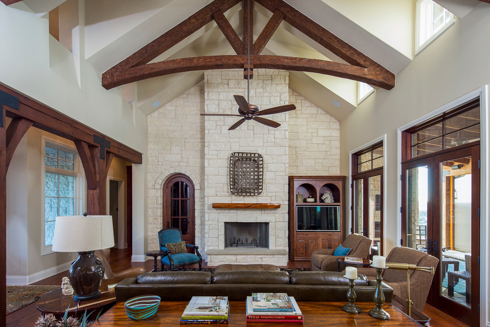 Family room - country family room idea in Austin