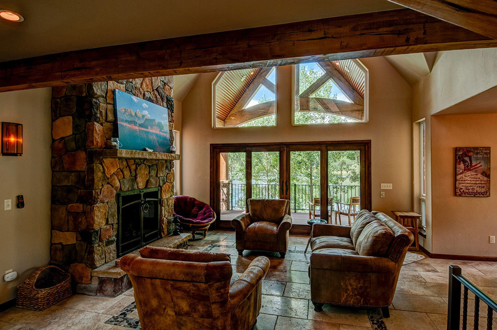 Kenosha Trout Club Lake Cabin Rustic Family Room Denver by
