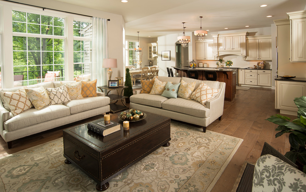 Example of a classic family room design in Other