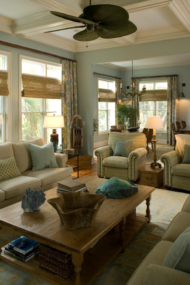 Inspiration for a coastal family room remodel in Charleston