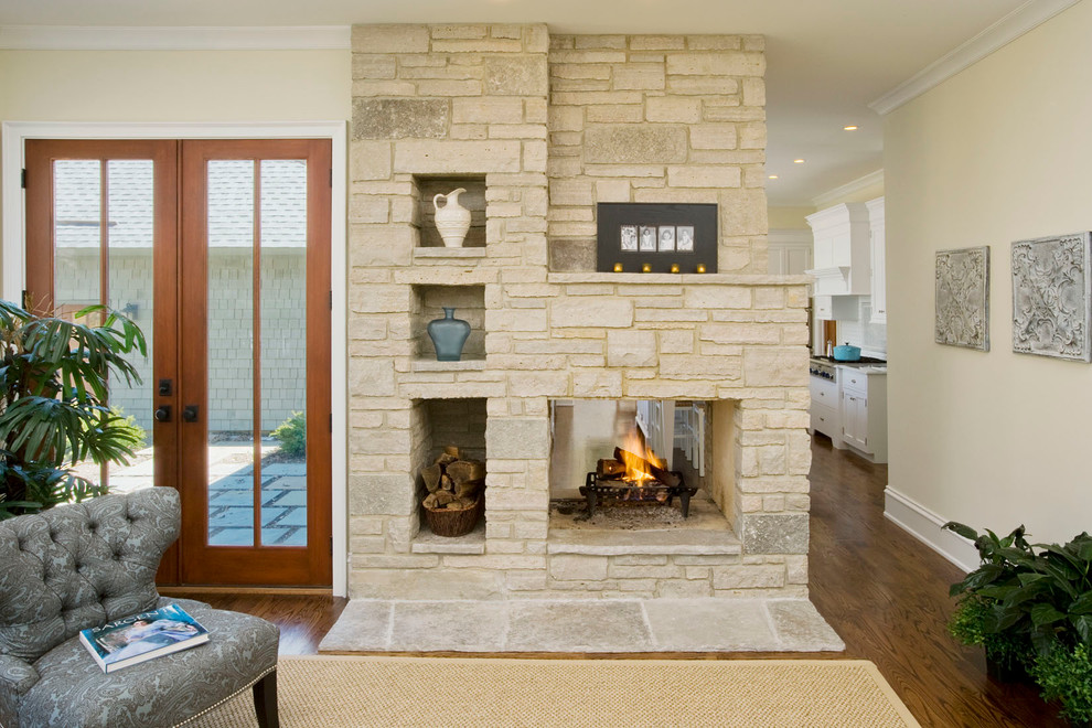 Inspiration for a timeless family room remodel in Chicago