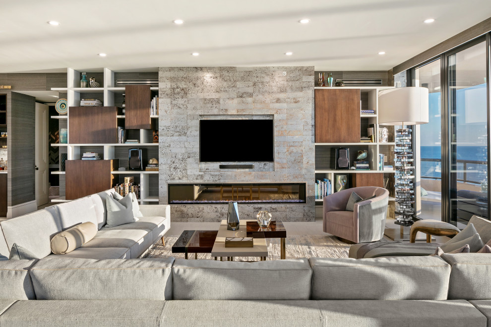 L'Ambiance Condo Family Room Tampa by Markley Construction Houzz
