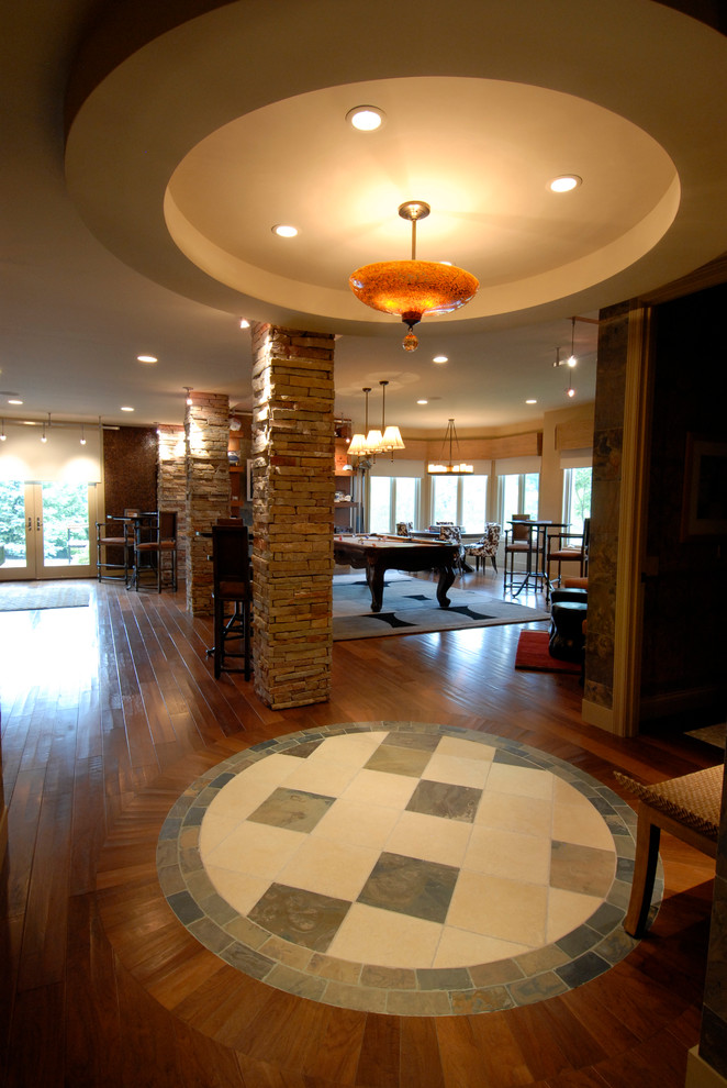 This is an example of a contemporary games room in Indianapolis.