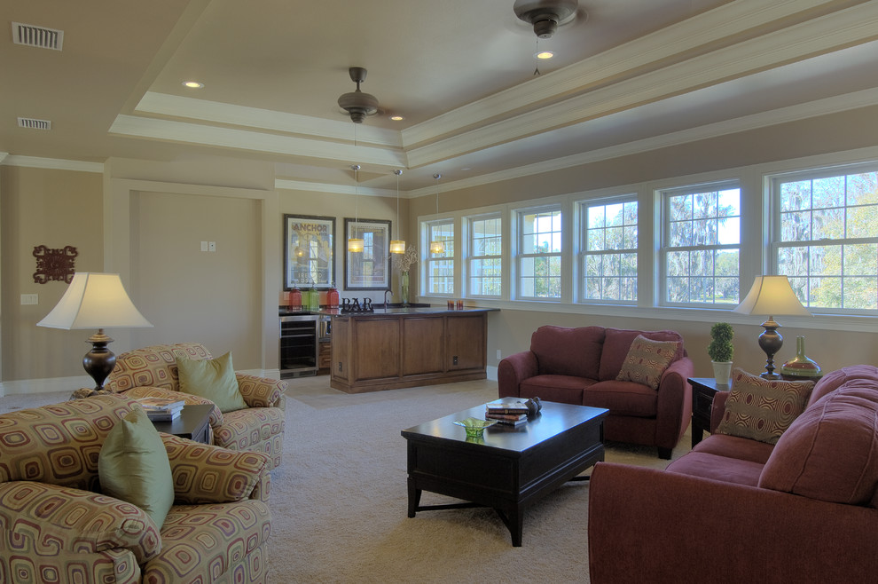 Lake Keystone Estate Traditional Family Room Tampa by Gray