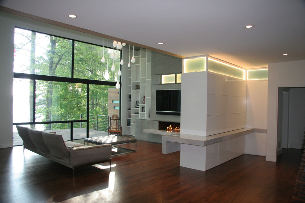 Inspiration for a contemporary family room remodel in Atlanta