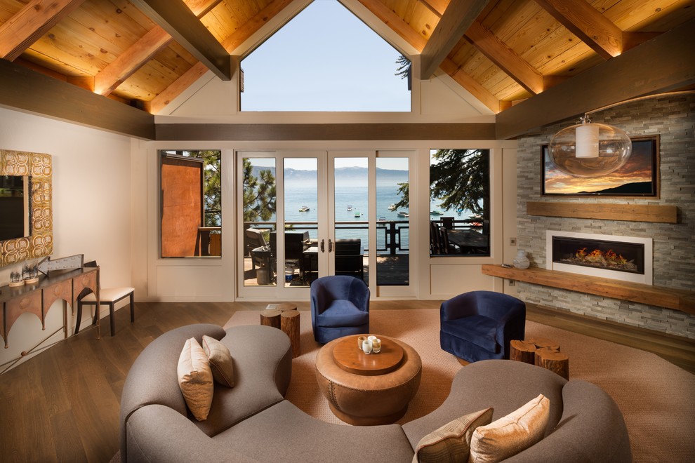 Lake Tahoe Condo Remodel Transitional Family Room San Francisco