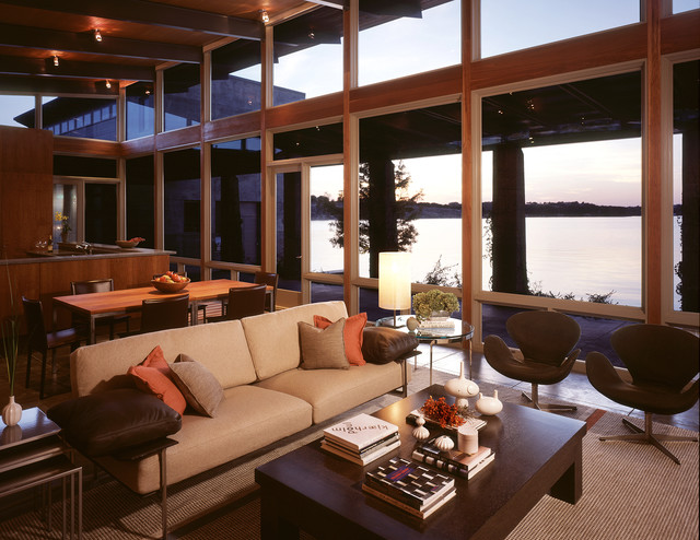 Lakeside Residence - Contemporary - Family Room - Austin - by Overland  Partners Architecture + Urban Design | Houzz