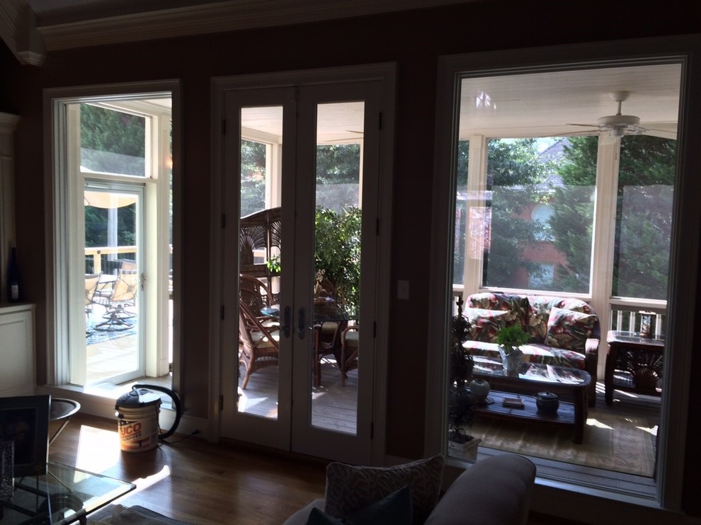 Large Windows bring light Fusion Family Room Atlanta by Window Traditions LLC Houzz