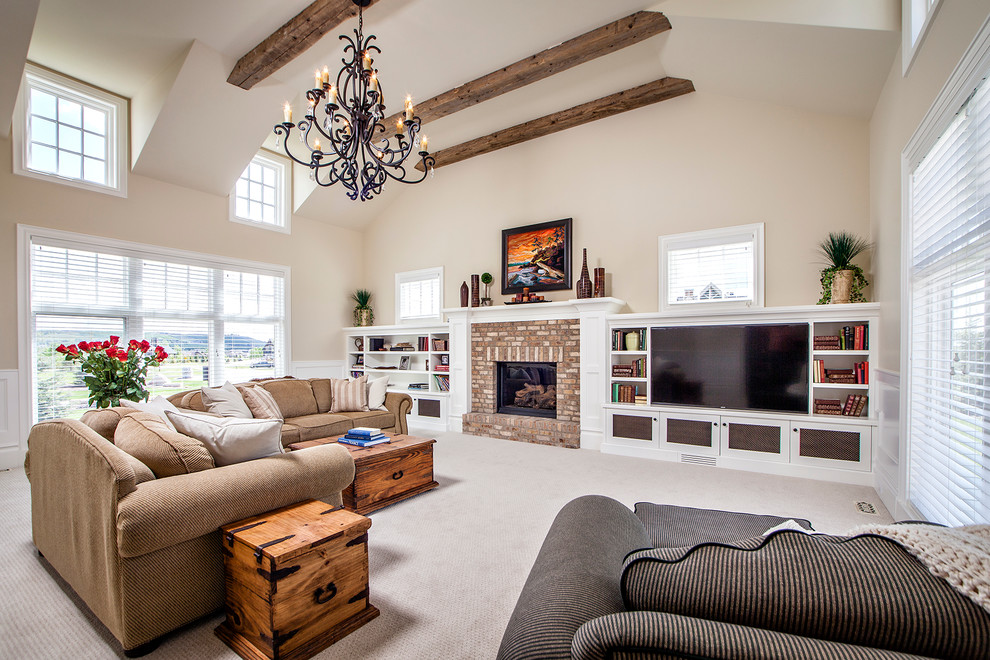 Le Manoir in Rise Traditional Family Room Calgary by