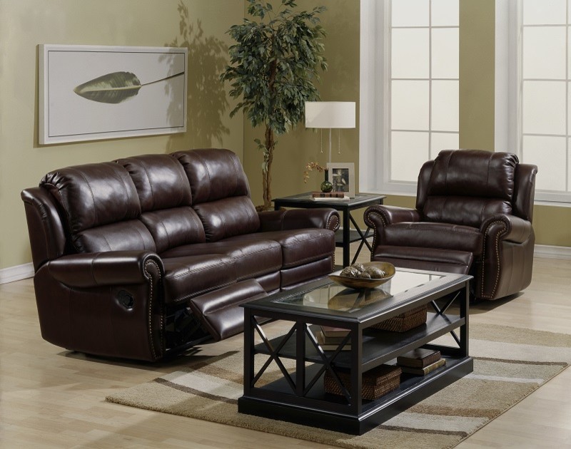 Leather Recliner Sofas & Reclining Sofas Traditional Family Room