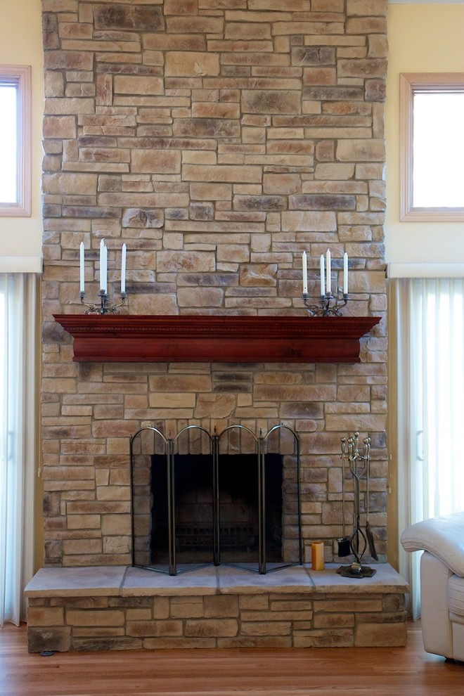 Ledge Stone Fireplaces Album 1 Traditional Family Room Chicago