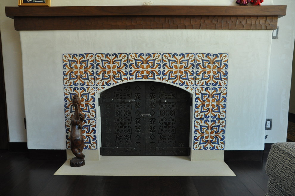 Inspiration for a mediterranean family room remodel in San Francisco