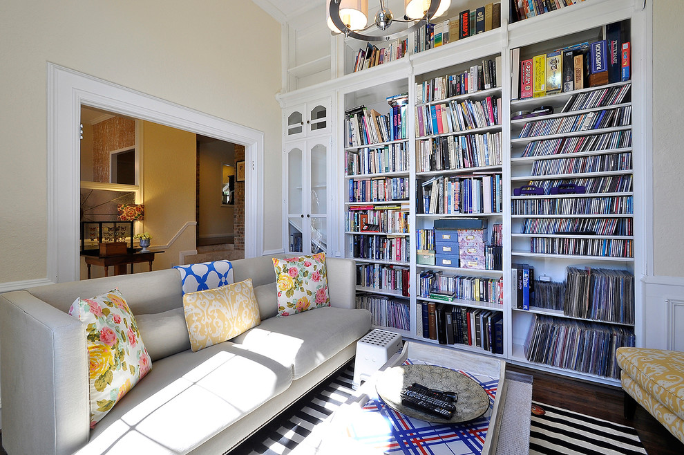 Library & TV Room Eclectic Family Room Austin by Turnstyle