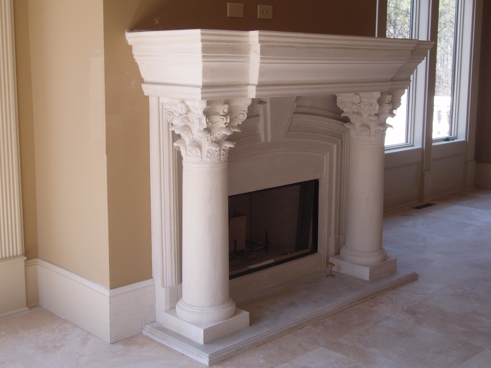Limestone Fireplace Surrounds / Granada Family Room Atlanta by