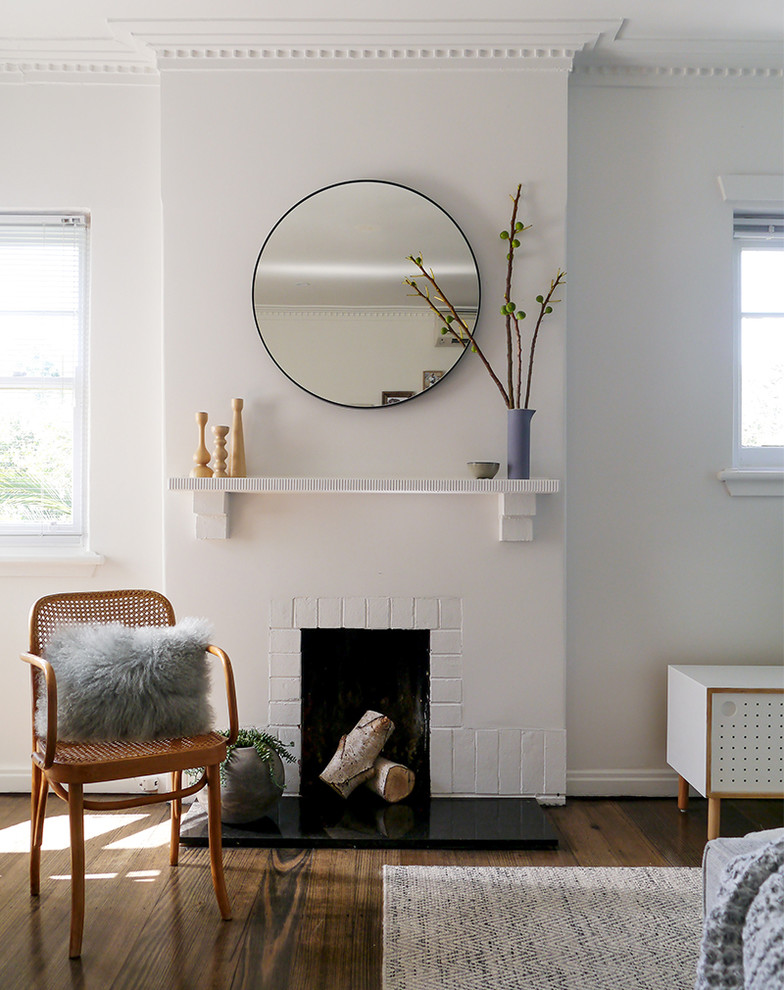 Inspiration for a small scandinavian family room remodel in Melbourne