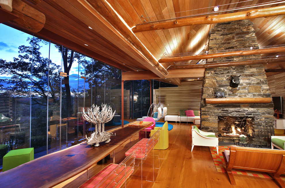 Log Cabin - Eclectic - Family Room - DC Metro - by Barbara ...