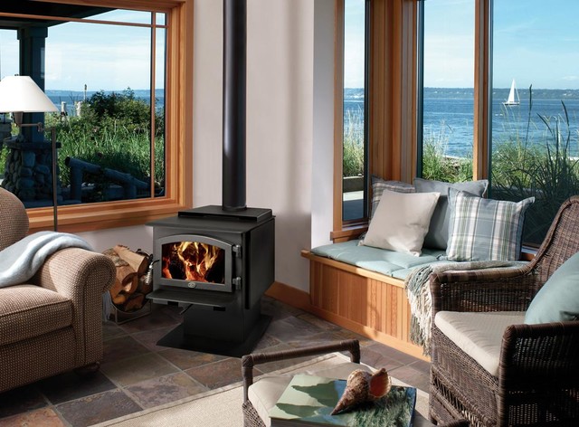 Lopi Republic 1750 Wood Stove - Coastal - Games Room - Seattle - by Lopi |  Houzz IE